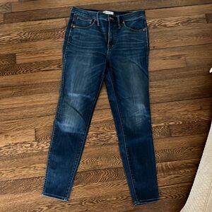 Madewell 10” High Rise Straight Skinny Jeans, size 30